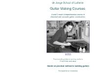 Hands-On Guitar Making Course