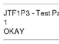 JTF1P3 - CF & SQL Test page
