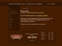 dimitrispizza.ca 2 Large Pizzas up to 5 Reg Toppings, We Cater dimitrispizza.ca 2 Large Pizzas up to 5 Reg Toppings, We Cater