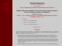 Disaster Diplomacy Disaster Diplomacy