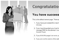 Congratulations! You have successfully set up your website!