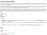 Early Symptoms Diabetes — Information, Advice & Tips About Early Symptoms Diabetes
