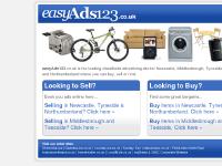 easyAds123.co.uk - classifieds advertising for Newcastle, Middlesbrough, Tyneside, Teesside and Northumberland