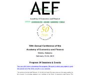 economics-finance.org REGISTRATION FORM (Click Here), AEF website, SUBMISSIONS economics-finance.org REGISTRATION FORM (Click Here), AEF website, SUBMISSIONS