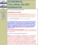 economysilvergenerator.com colloidal silver generator, low cost, ionic silver