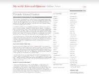 My world. News and Opinions