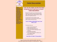 Cable TV Descrambler, Make Cable Descrambler, Digital Cable Descramblers, Build Cable Descrambler  Cable TV Descrambler, Make Cable Descrambler, Digital Cable Descramblers, Build Cable Descrambler