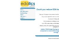 EDA Budget Savings  EDA Budget Savings