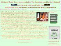 Edinburgh Guest House accommodation, The Sherwood guest house, Edinburgh