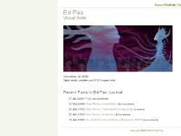 Ed Pas: Visual Artist Ed Pas: Visual Artist