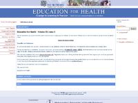 Education for Health Journal Education for Health Journal