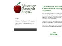 Education Research Project Education Research Project
