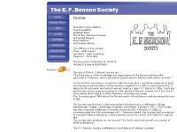 efbensonsociety.org E F Benson
