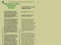 Welcome to EFL Literature Circles Welcome to EFL Literature Circles