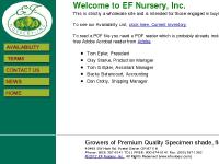EF Nursery,Inc. Specimen Shade, Flowering and Conifer Trees EF Nursery,Inc. Specimen Shade, Flowering and Conifer Trees