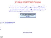 EFT Certificate Homepage