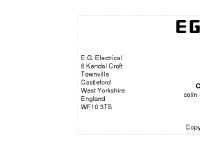 E.G. Electrical :: Electrical Contractors