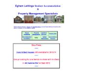 Student Accommodation Royal Holloway University - Egham Lettings