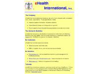 eHealth International: Internet Healthcare and eCare Websites