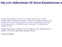 Anna Emelianova V&auml;lkommen