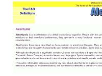 The Alexithymia Info home page