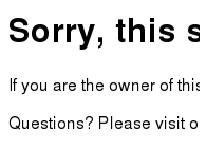 Sorry, this site is temporarily unavailable