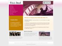 faasteel.com Services, Merchandise, Sizes in inches