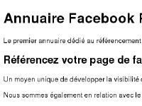 Facebook Pages : Annuaire des Pages Facebook