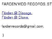 statistik för farden - FÄRDEN/VIDD RECORDS statistik för farden - FÄRDEN/VIDD RECORDS