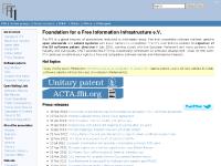 Donate to FFII, Swpat in the News, Mission, Statutes  Donate to FFII, Swpat in the News, Mission, Statutes