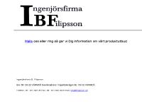 Välkommen till Ingejörsfirma B Filfipsson Välkommen till Ingejörsfirma B Filfipsson