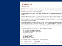 FOCUS L.A. - a Los Angeles-based quantitative market research firm specializing in focus group research & recruiting FOCUS L.A. - a Los Angeles-based quantitative market research firm specializing in focus group research & recruiting