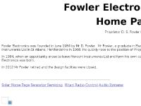 fowlerelectronics.co.uk Design and Development, design and development, Church sound systems fowlerelectronics.co.uk Design and Development, design and development, Church sound systems