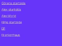 gbackman.se Görans startsida, Alex startsida, AlexWorld