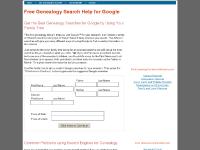 Free Genealogy Search Help for Google Free Genealogy Search Help for Google