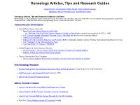 Genealogy Articles, Tips & Research Guides by Joe Beine