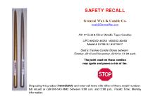 General Wax Refund