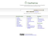 geonames.org Countries, Largest cities, Highest mountains