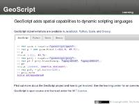 GeoScript — GeoScript GeoScript — GeoScript