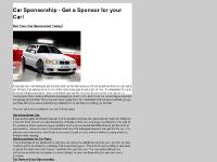getyourcarsponsored - Car Sponsorship - Get a Sponsor for your Car! Sponsored
