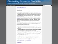 ghostwritingservices - Ghostwriting Services — Ghostwriter