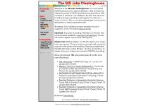 The GIS Jobs Clearinghouse The GIS Jobs Clearinghouse