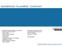 Glenbrook Plumbing Company Glenbrook Plumbing Company