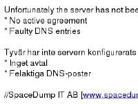 Server has not been configured for this site / Servern har inte konfigurerats för denna sida Server has not been configured for this site / Servern har inte konfigurerats för denna sida