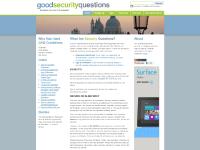 Good Security Questions - for developers - challenge questions - password reset - sign in verification