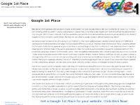 Google 1st Place Google 1st Place