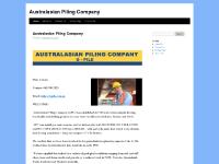  The&nbsp;G-Pile, Australasian Piling&nbsp;Company, Uncategorized, About&nbsp;Us