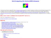 Grid Computing Info Centre (GRID Infoware) Grid Computing Info Centre (GRID Infoware)