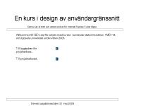 Indexpage for 1MD113 Indexpage for 1MD113