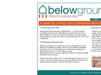 Below Ground | Piling & Underpinning Specialists Below Ground | Piling & Underpinning Specialists